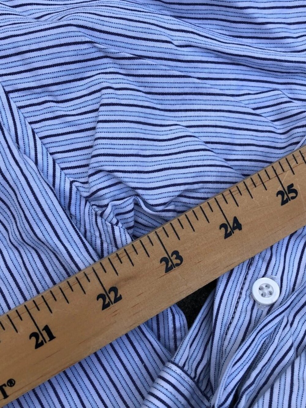 BOGARI Striped Button Down Dress Shirt XL Men's Blue Long Sleeve 100% Cotton - Picture 2 of 7